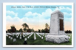 Officers Section Arlington National Cemetery Virginia VA UNP WB Postcard O5 - £7.19 GBP