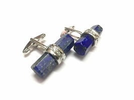 Unique Lapis Lazuli Cufflinks Handmade Cufflinks Wedding Cufflinks For Men - £118.04 GBP