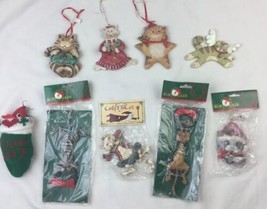 LOT of 9  Kurt Adler Kitty ORNAMENT CHRISTMAS Tree Decor Mostly Cat - £35.11 GBP