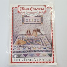 Four Corners Quilt Pattern Pretty Posies All In A Row Beginner and Beyon... - $7.43
