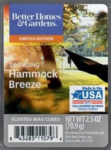 Swinging Hammock Breeze Better Homes and Gardens Scented Wax Cubes Tarts Melts - £2.79 GBP