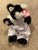 TY Attic Treasures Purrcy cat in a jumpsuit 1993 Jointed Plush Toy - $4.95