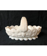 Westmoreland basket milk glass grapes split handle vintage white - €12,02 EUR