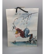 Vintage Fishing Gift Bag Gary Patterson Artist Drawing Art Of Casting Fu... - £3.94 GBP