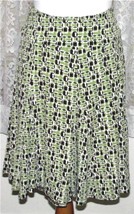 Lime Black &amp; White Poly Spandex Skirt Petite Size Pl Apt 9 Petite - £11.96 GBP