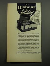 1952 Webster Chicago Webcor Holiday Phonograph Ad - The Webcor Holiday - £14.52 GBP