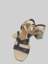 MIZ MOOZ WOMEN&#39;S ANKLE STRAP LEATHER HEELED  SANDALS  BEIGE 37EU / 7US  ... - $39.95