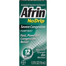 Afrin No Drip 12-Hour Pump Mist for Severe *06/2026*Congestion, 0.5 Flui... - €10,27 EUR