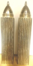 INTERNATIONAL COMPANY SILVERPLATE SALT &amp; PEPPER SHAKERS SQUARE HIGHRISE ... - £4.74 GBP