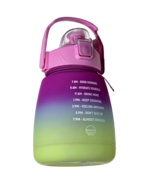 Mayim Motivational Sports Water Bottle Pink Blue Yellow With Handle 1300ml - $27.29 CAD