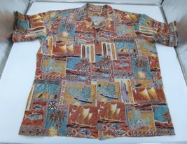 RJC Men’s Vintage Hawaiian Shirt Size 5XL Cotton USA Made Panel Fish Boa... - $48.50