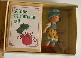 Vintage Bradford Novelty Christmas Ornament Gift Girl with Sheep - £7.81 GBP