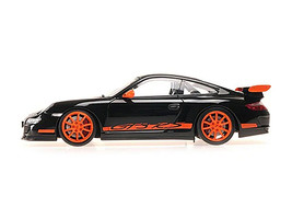 2007 Porsche 911 GT3 RS Black w Orange Stripes 1/18 Diecast Model Car - $201.85