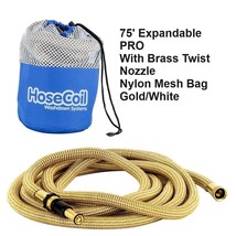 HOSECOIL 75&#39; EXPANDABLE PRO W/BRASS TWIST NOZZLE &amp; NYLON MESH BAG - HEP75K - £50.89 GBP