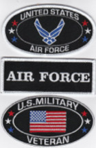 Us Military Veteran Air Force SEW/IRON On Patch Embroidered Flag Armed Forces - £11.95 GBP