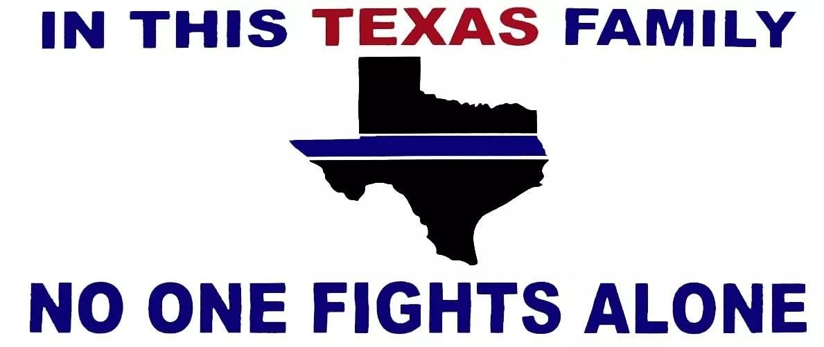 in This Texas Family No One Fights Alone White Vinyl Decal Bumper Sticke... - $2.88