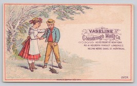 Victorian Trade Card Vaseline Chesebrough Mfg Co. Pet Turtle On A Leash - £7.10 GBP