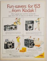 1963 Print Ad Kodak Cameras Picture &amp; Movie 4 Types Shown Rochester,New York - $19.42