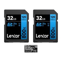 Lexar 32GB Professional 800x SDHC Class 10 UHS-I/U1 Memory Card 2-Pack Bundle - £33.91 GBP