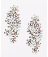 NWT Women&#39;s LOFT Silver Tone Snowflake Drop Earrings - €21,09 EUR