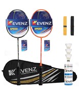 Badminton Racket Set, 2 Carbon Fiber Badminton Racquet, 3 Goose Feather ... - £53.18 GBP