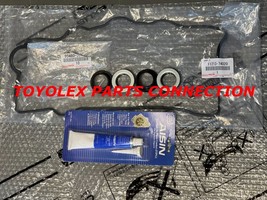 GENUINE TOYOTA VALVE COVER GASKET/SPARK PLUG TUBE SEAL &amp; SILICONE SET 2.2 L - £48.80 GBP