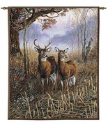 32x26 DEER Buck Doe Hunting Wildlife Nature Tapestry Wall Hanging - £52.72 GBP