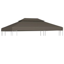 2-Tier Gazebo Top Cover 310 g/m² 4x3 m Taupe - $59.10