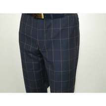 Men TALLIA Suit Wool Blend English Plaid Classic 2Button VDVA2SVX0013 Blue Brown image 10