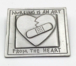NewPro Nurse Pin, Pewter Brooch Vintage Signed - $19.74
