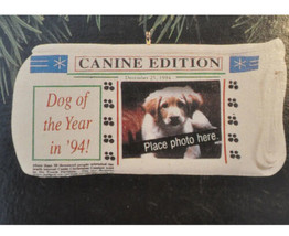 Hallmark Ornament Special Dog Photo Holder Canine Edition Newspaper Keepsake - £6.40 GBP