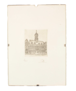 Signed Lithograph European Building Numbered 1/200 5 X 7 Inches Frameles... - $33.95 CAD