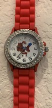 New ladies&#39; Geneva rhinestone bezel Santa Claus Christmas quartz wristwatch - £15.56 GBP