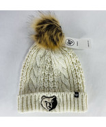 New! ‘47 Navy Memphis Grizzlies Bering Cuffed Knit Pom Hat Basketball Cream - $24.99