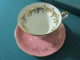 Tuscan England Corset Pink And Gold Tea Cup Saucer [86] - $55.43