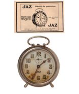 1919-1927 Jaz French Antique Wind-Up Alarm Clock Working Condition - $200.00
