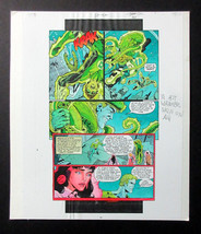 Original Aquaman Green Lantern JLA 4 color guide art page 30 production artwork - £36.02 GBP