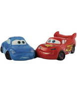 Disney&#39;s Cars Lightning McQueen &amp; Sally Ceramic Salt and Pepper Shakers ... - £24.37 GBP