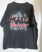 Vintage Rare Slipknot Masks Tour Black Metal Concert  T Shirt 2004 Size L - $75.00