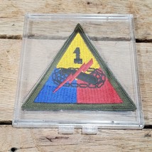 WWII Triangle Patch With Cannon Lightning Bolt Military 1st.. In Case - $6.88