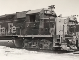 Atchison Topeka &amp; Santa Fe Railway Railroad ATSF #3413 GP35 Locomotive Photo - £7.58 GBP