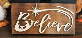 Believe! Sustainable Reclaimed Pallet Wood Sign - £11.93 GBP