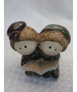 Vtg 3.5&quot; UCTCI Boy Girl Figurine Japan Stoneware Ceramic Candle/Toothpic... - £5.28 GBP