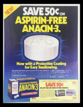 1986 Aspriin-Free Anacin-3 Circular Coupon Advertisement - $18.95