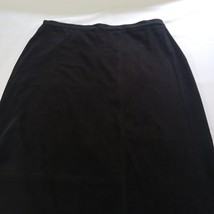 August Max Woman A-Line Midi Skirt Womens Plus 18W Black Side Zip & Slit Pull-On image 6