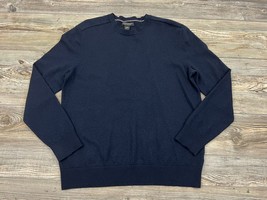 Banana Republic Men&#39;s Extra Fine Merino Wool Crewneck Sweater Blue XL - $14.85