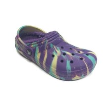 CROCS Classic Lined Marbled Clog K Lightweight Slip On Clogs Shoes Kids Size J2 - £38.88 GBP