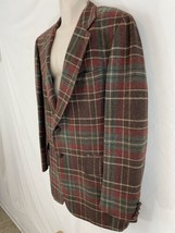 Sears Roebuck Mens 42R Scotch Plaid Vtg AWA Union USA Md Wool Blazer Hobo Jacket - £38.01 GBP
