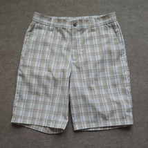 Adidas Golf Shorts Mens Size 30 Beige White Plaid  - £23.30 GBP