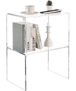 Modern Clear Acrylic Decorative End Table/Home Decor Display Nightstand ... - £213.90 GBP